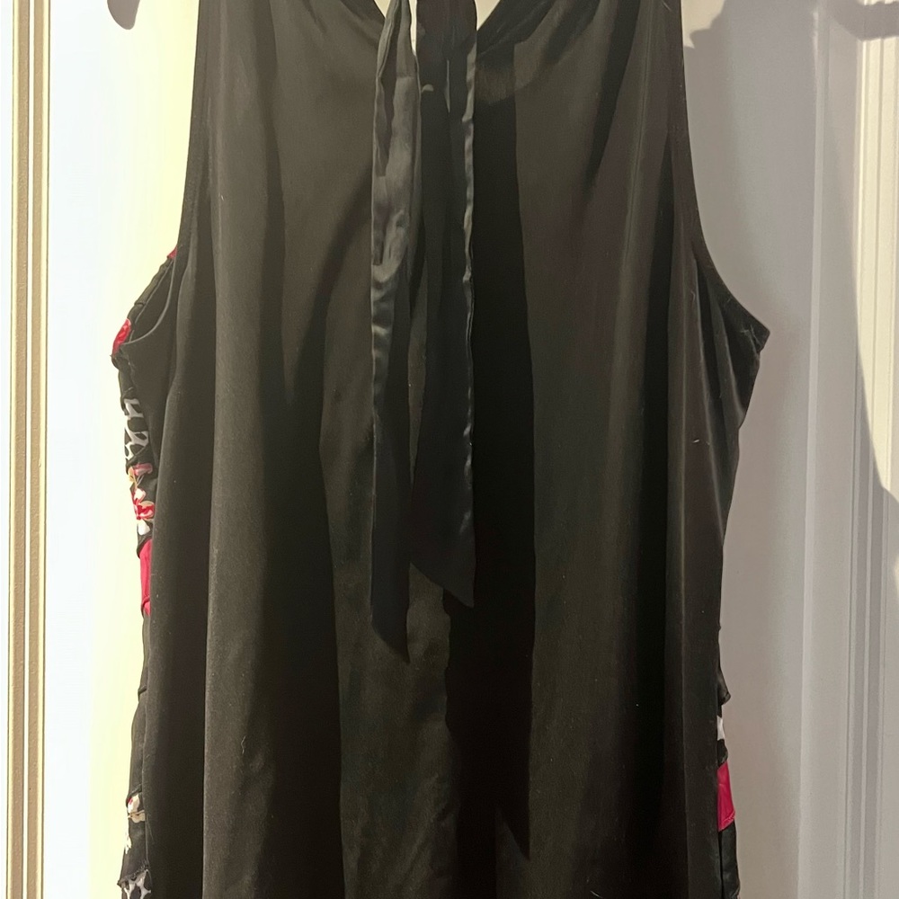 Whbm - Mixed Print Tie Back Halter Top - Size Med… - image 8